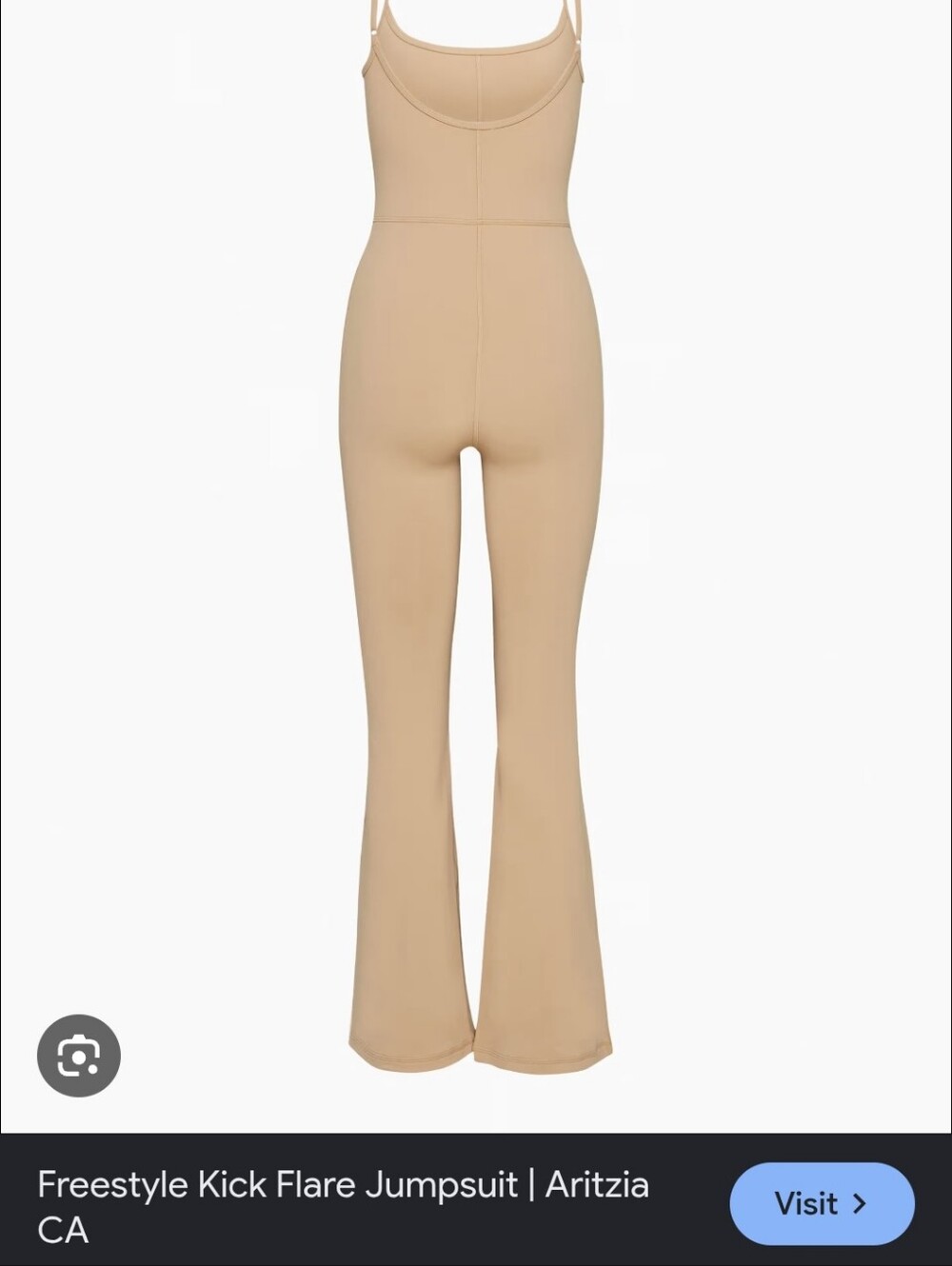 Wilfred Beige Fitted Kick Flare Jumpsuit
